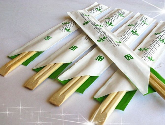 2014 manufacturer chinese disposable paper package bamboo chopsticks