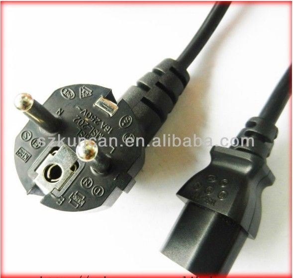 3 prong schuko power cable to C13