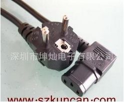 right angle gray 250v 10A  VDE power plug for laptop