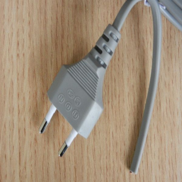 stripped EU 2pin AC power plug 6ft szkuncan