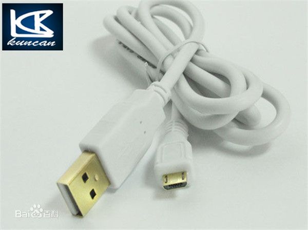 balck/white colour micro USB cable 1m