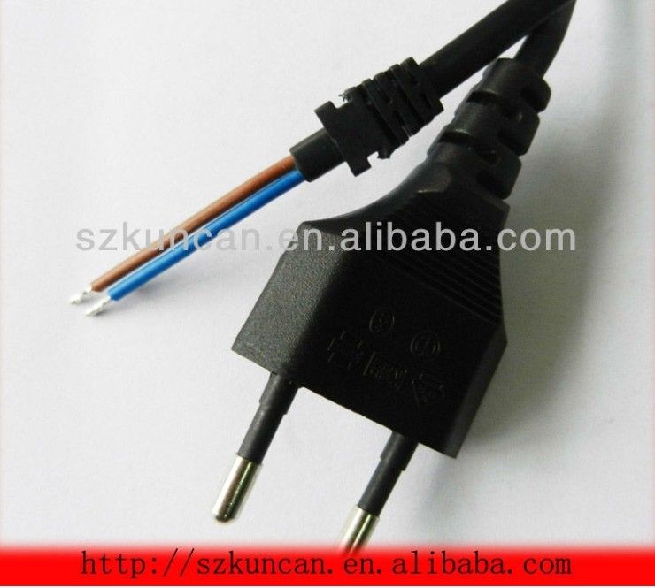 VDE 2 PIN Pin power cord