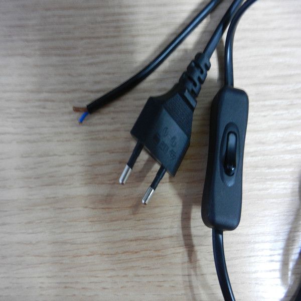 VDE 2 PIN Pin power cord