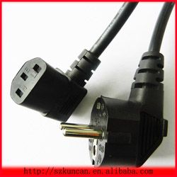 Euro ac power cord