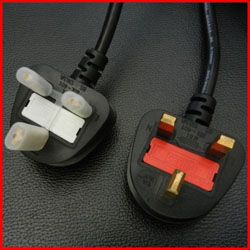 uk power cord with iec c15 connector