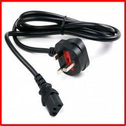 uk power cord with iec c15 connector