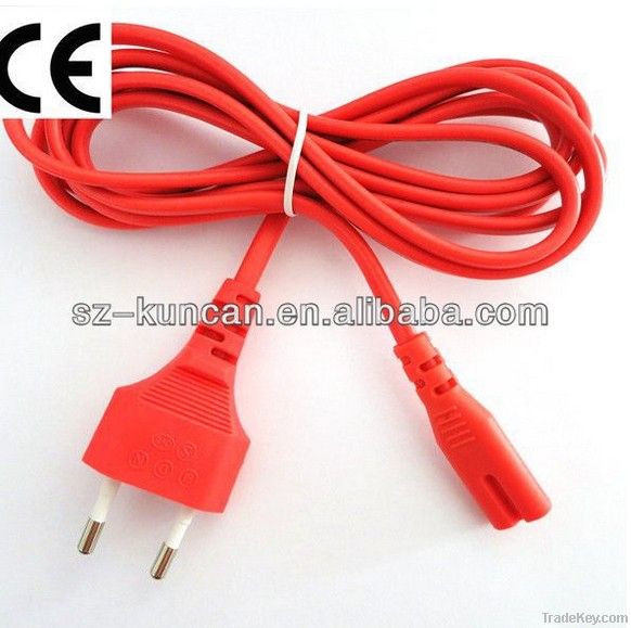 European vde 2pin female male power plug