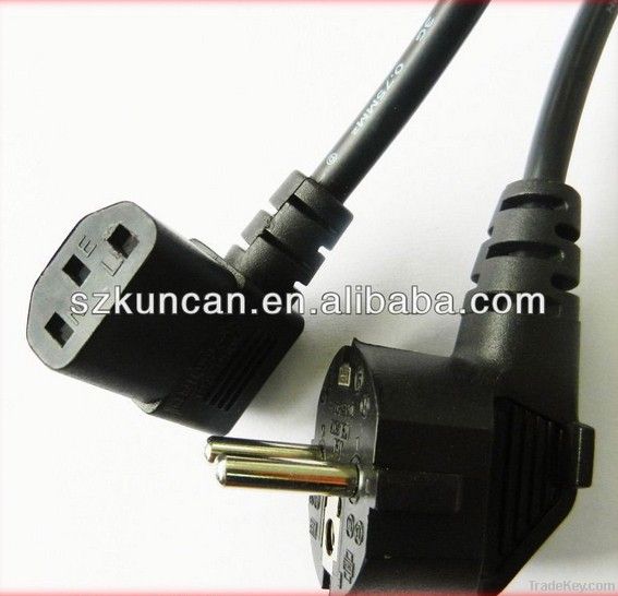 European vde 2pin female male power plug