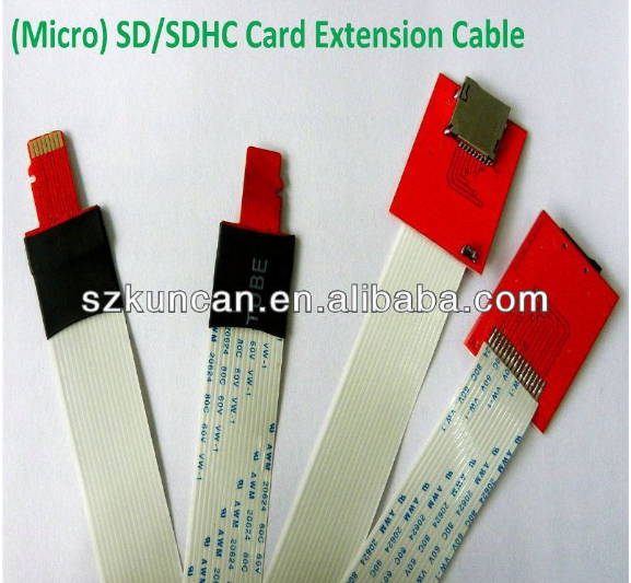 Micro SD extension cable White FFC ribben cable 48cm or 25cm