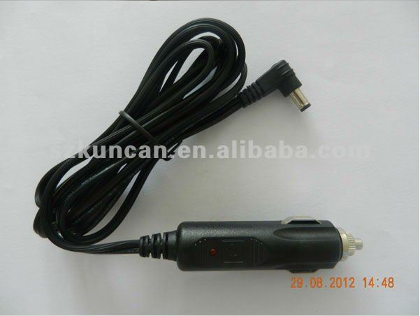 car cigarette lighter power supply with DC connector  