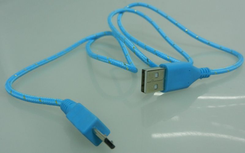 Braided Micro USB cable For Samsung/HTC/Mobile Phone