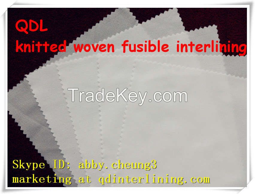 50D knitted woven fusible interlining