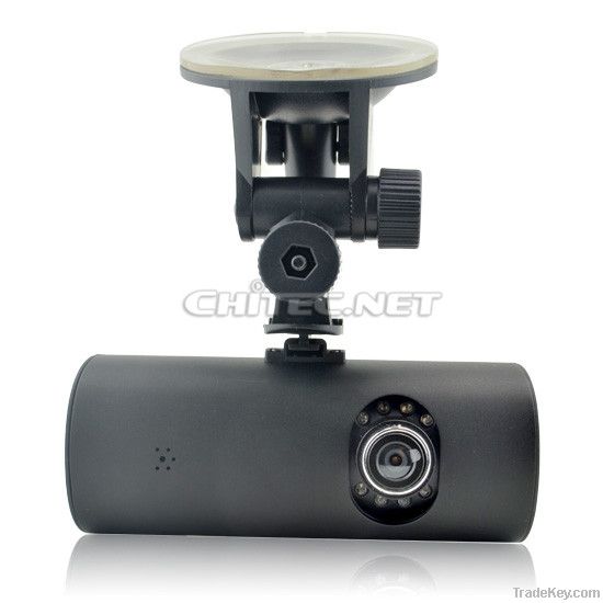 Chitec Dual Lens Car DVR with GPS, G-Sensor, Night Vision, HDMI Output,
