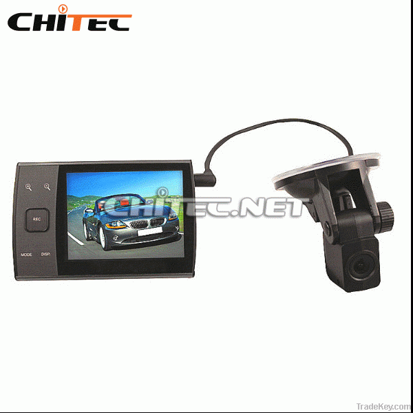 Chitec 3.5 inch LCD Screen 720P Dual Cameras Car DVR with 4M length 4M