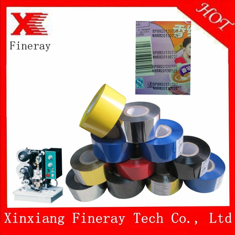 Hot Stamping Foil used to print code ,date ,batch No, on paper ,plastic foils etc