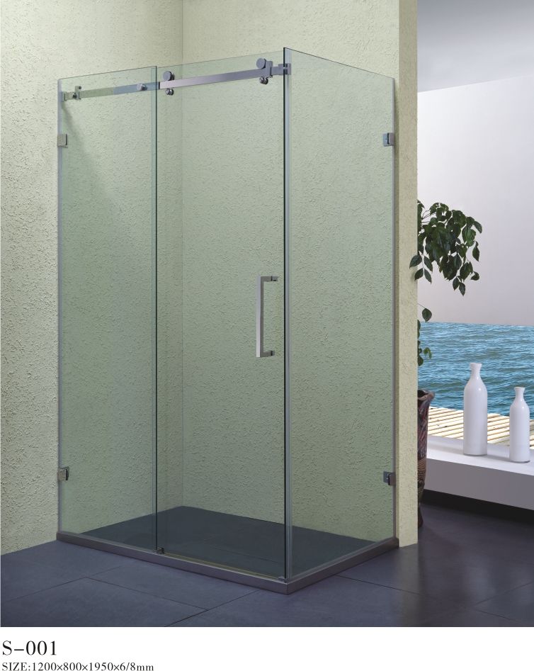 Rectangular simple shower cabin