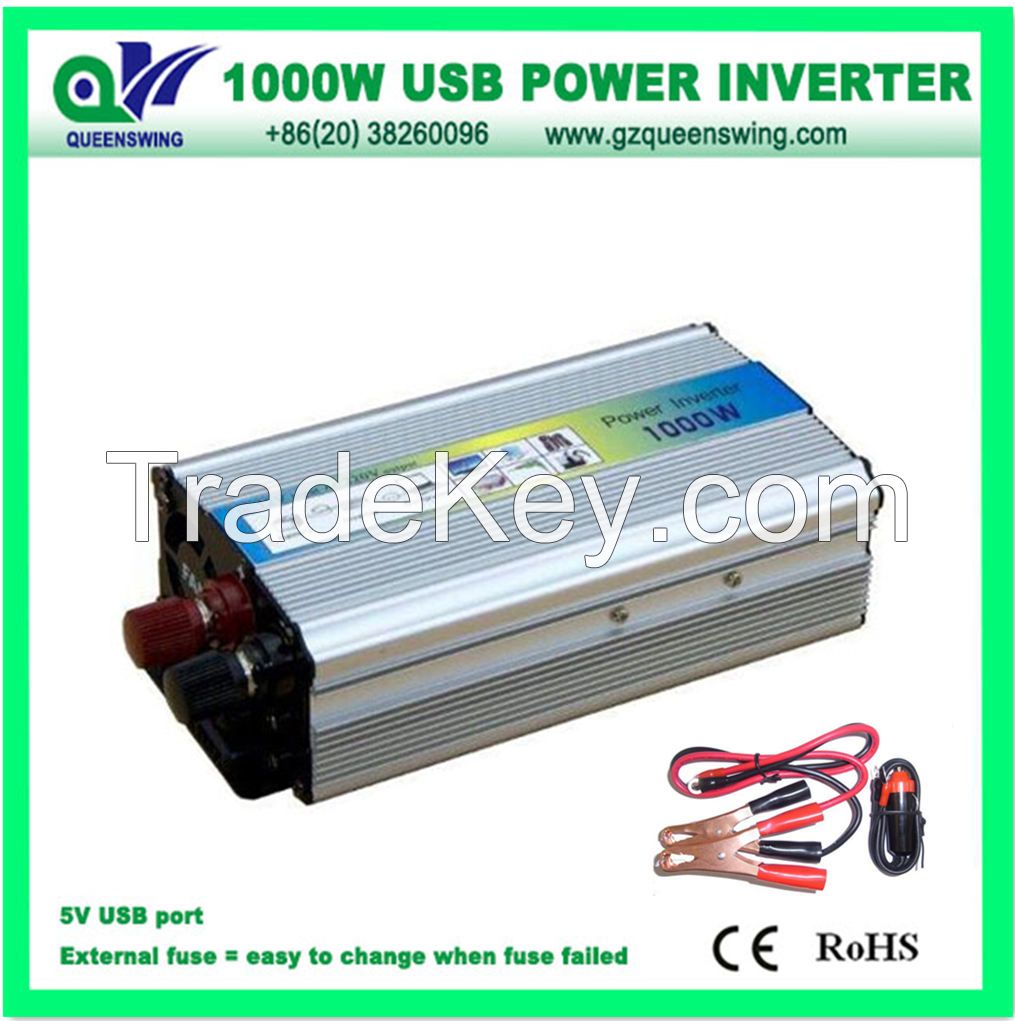 External Fuse 1000W Car Power Inverter with USB Port (QW-C1000USB)