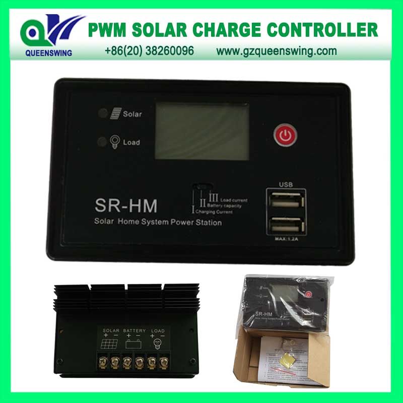 10A/20A 12V/24V LCD PWM Solar Battery Charge Controller with USB
