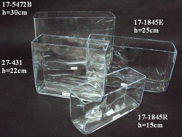 Rectangle glass vase