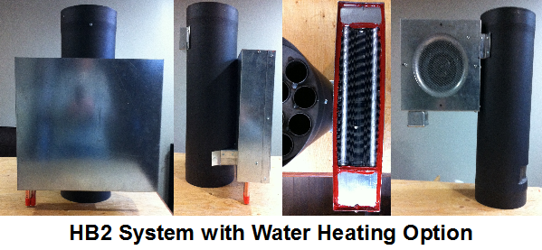 Stove Pipe Heat Reclaimer with Water Heating