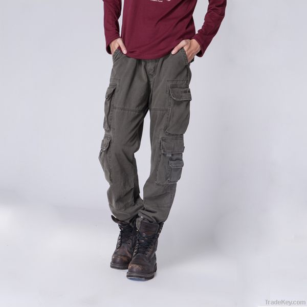 wholesale military style mens cheap khaki baggy cargo pants