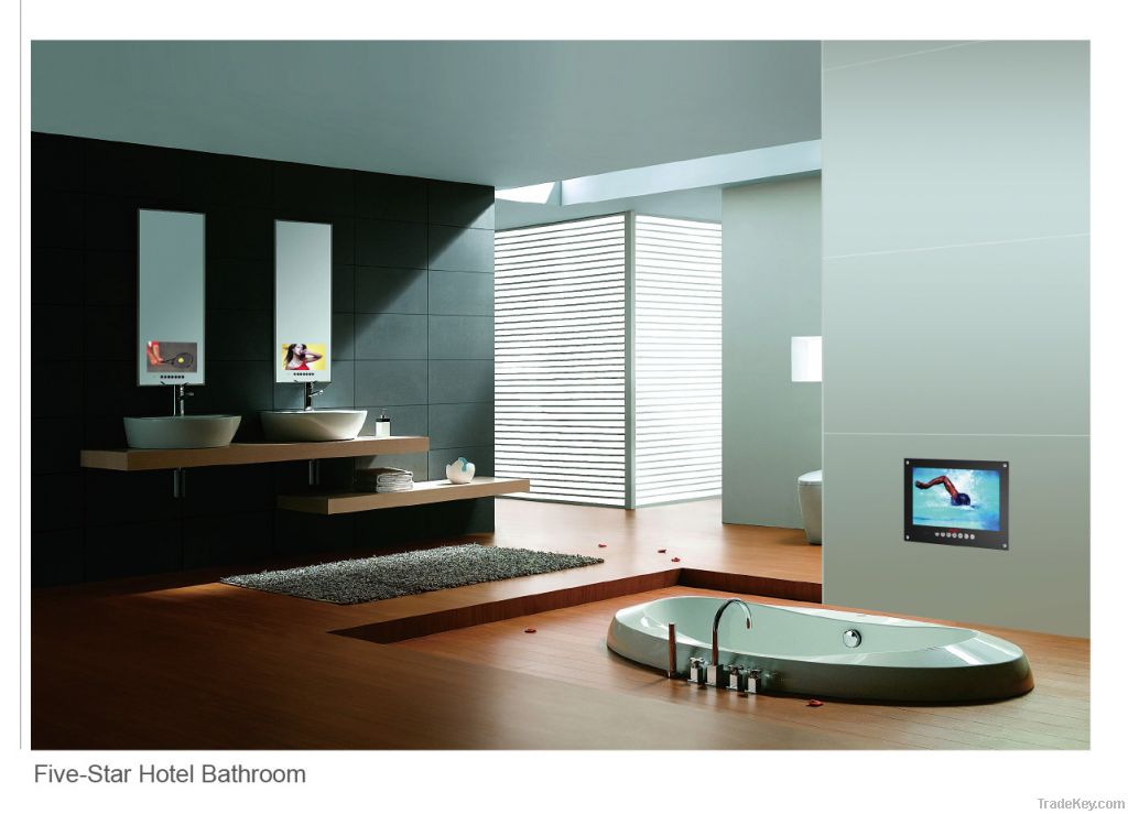 Bathrooom waterproof wireless TV mirror