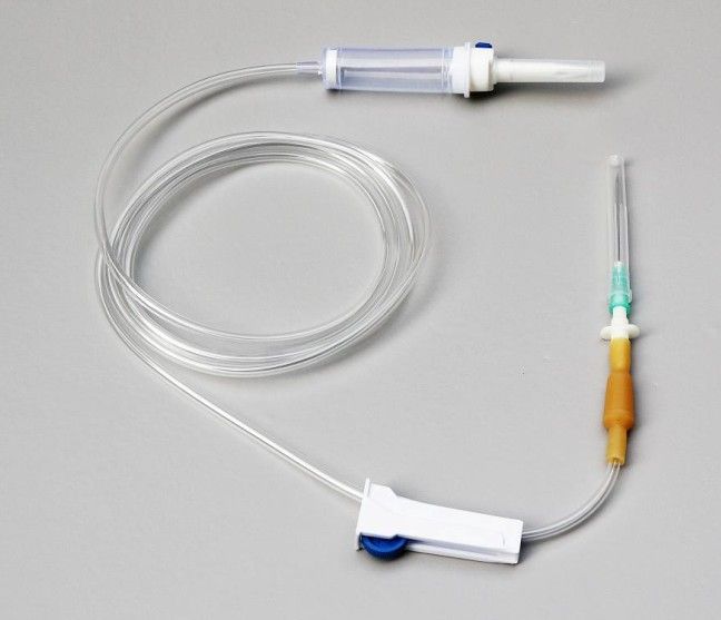 disposable IV infusion set Y injection port