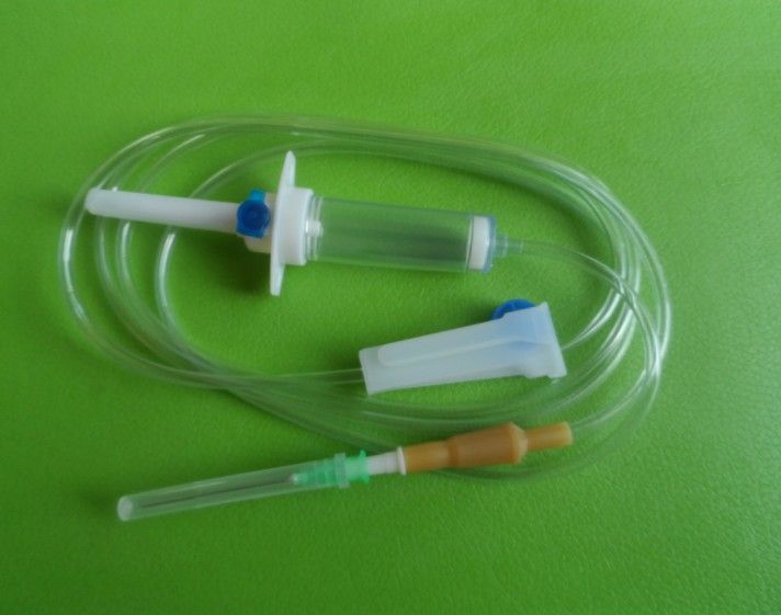 disposable IV infusion set Y injection port