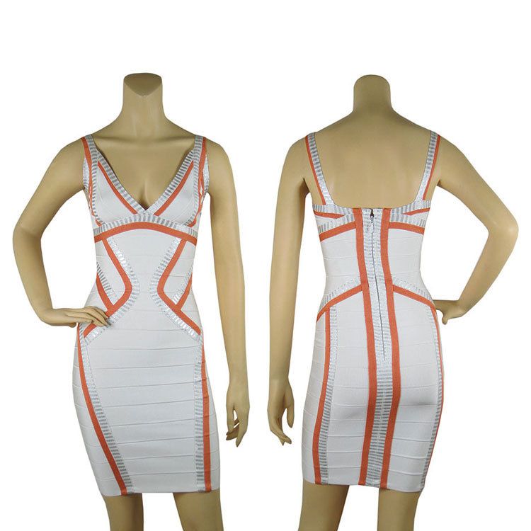 New Fashion 2014 WL268 spaghetti strap celebrity dress