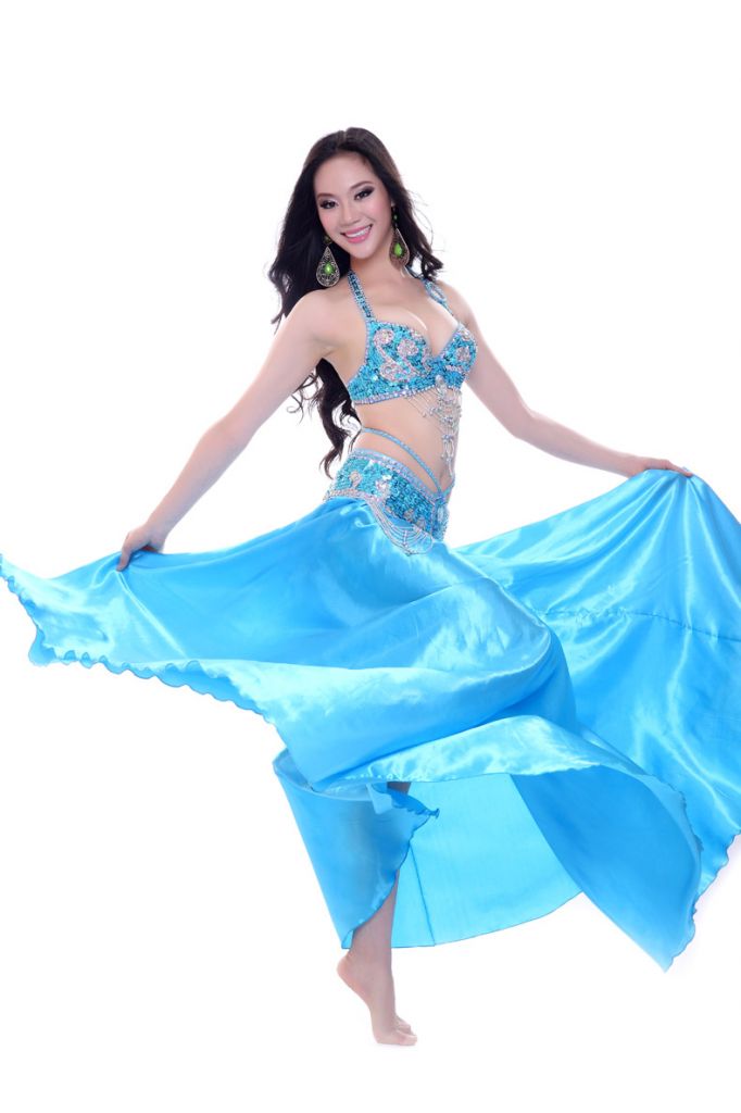 New Arrival CM114 Belly Dance Satin Costume Skirt