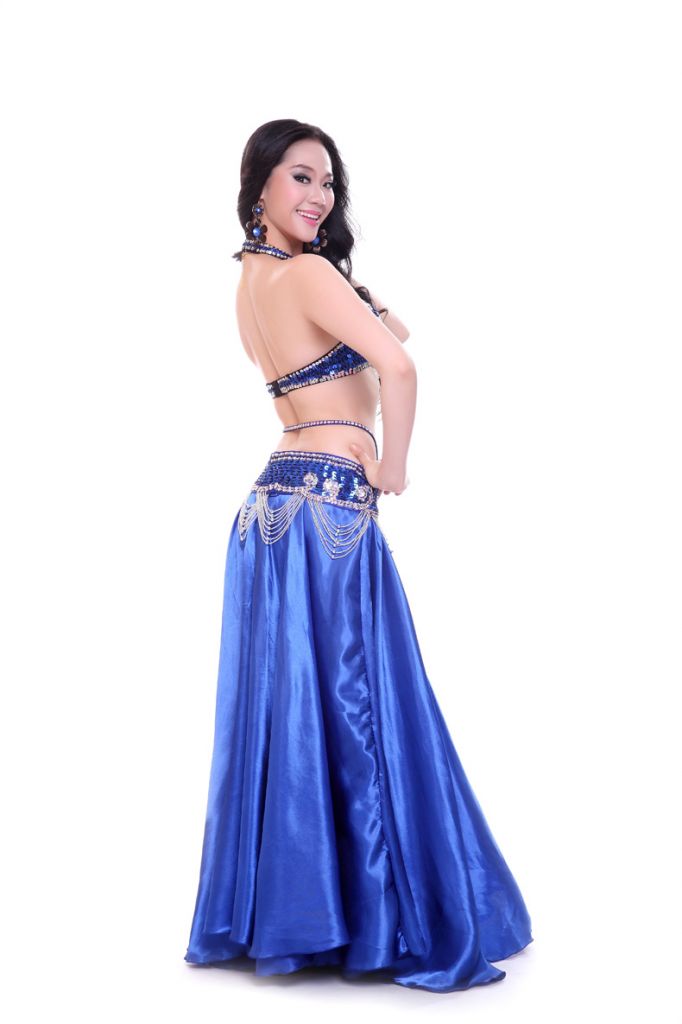 New Arrival CM114 Belly Dance Satin Costume Skirt