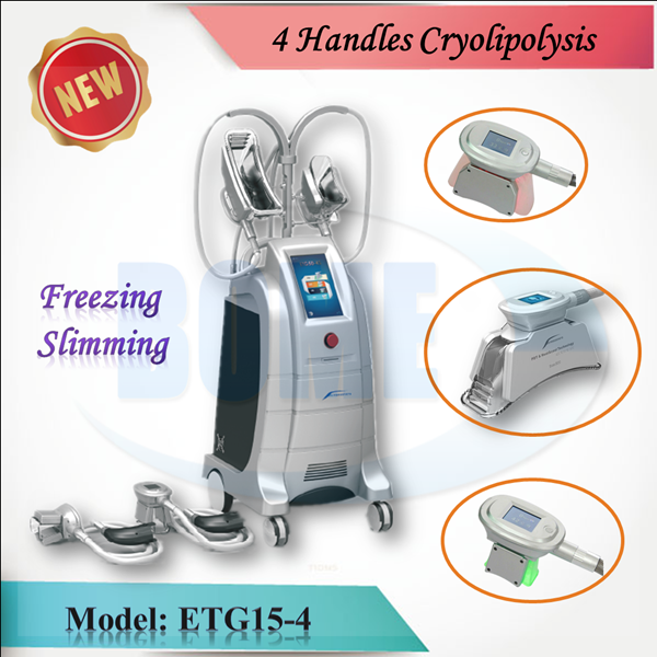 professional 4 handles cryolipolysis fat freeze slimming machine