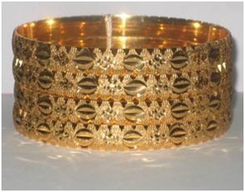 8MM BRASS BANGLES 4PS. SET, 