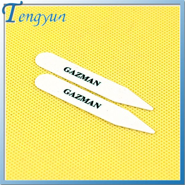 Plastic Collar Stay with Printing Logo on One Side