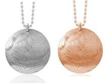 Inori in motion pendant in Steel & Rose Gold