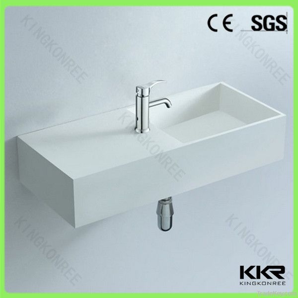 Artificial stone solid surface bathroom basin