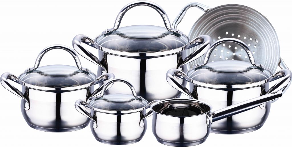 CNBM Belly Shape Stainless Steel Cookware Sets