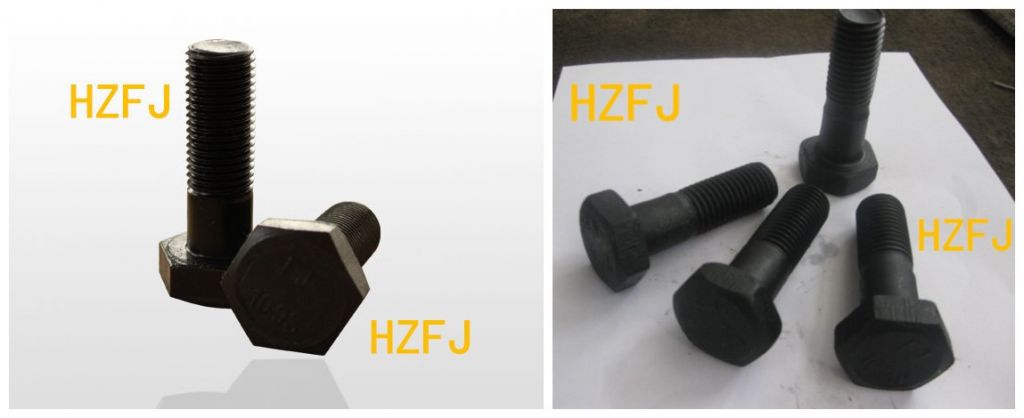 Steel hexagon bolt and nut