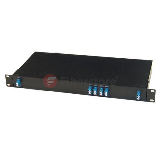 2 channels 100G DWDM add/drop OADM Bi-Directional Duplex Fiber 1RU 19'' Rack Mount