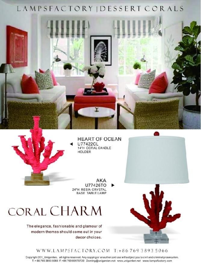 Coral table lamp