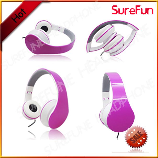 pink foldable headphone for girls 