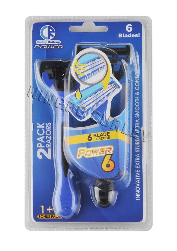 6D six blade disposable razors