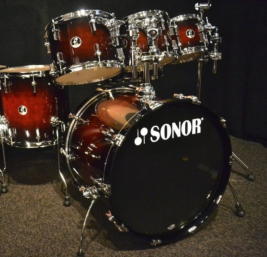 drums sets Force 3007 Maple Smooth Brown Burst 8,10,12,16,22,Snare 6p kit