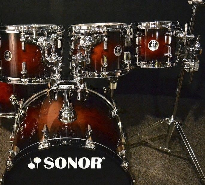 drums sets Force 3007 Maple Smooth Brown Burst 8,10,12,16,22,Snare 6p kit