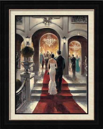 Handpainted PS Frame Painting with Spray Seaside Leisure Wedding Picture