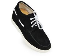 Black suede leather fashion shoes 