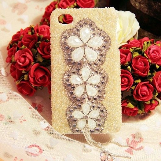 Bohemia Flower Crystal Phone Cover Case/Bling Case for Iphone 5/5s/4/4s