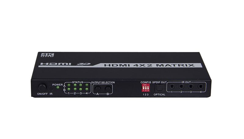 Full HDMI 1.4 4x2 Video Matrix with ARC function