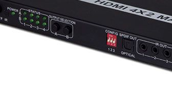 Full HDMI 1.4 4x2 Video Matrix with ARC function