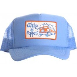 Chip & Pepper Trucker Hat - Light Blue with White Truck Patch